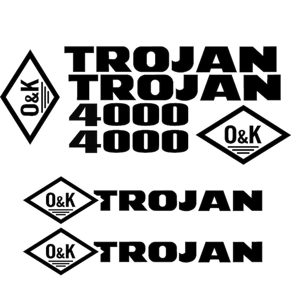 Aftermarket Trojan Wheel Loader 4000 Decal Set with O And K Decals TRO4000-DECALSET - main